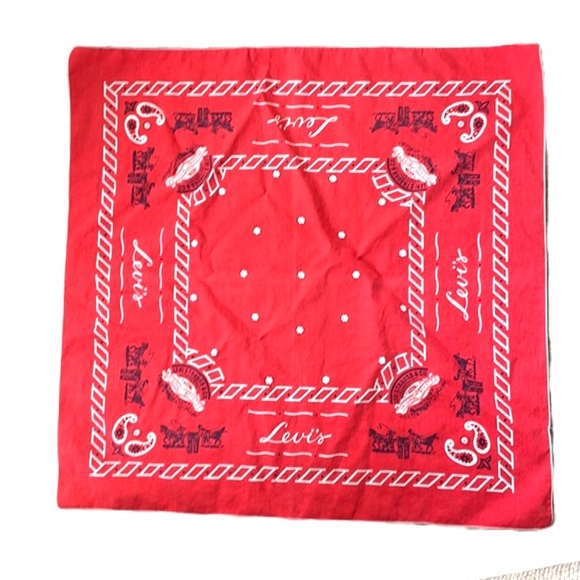 Levi's | Accessories | Levis Vintage Cowboy Paisley Red Square ...